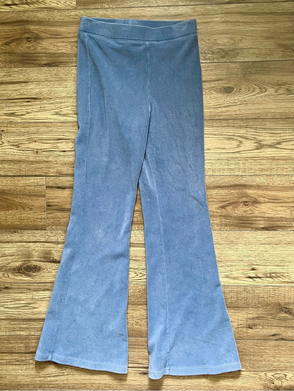 Retro Inspired Blue Corduroy Flare Trousers